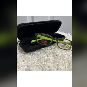 Converse Kid’s Twist  N’ Turn Temple Eyeglasses Brown Lime 45-15-125 New